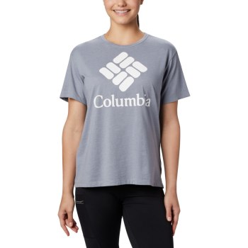 Columbia Park Relaxed, Camiseta Grises Para Mujer | 184925-GSF